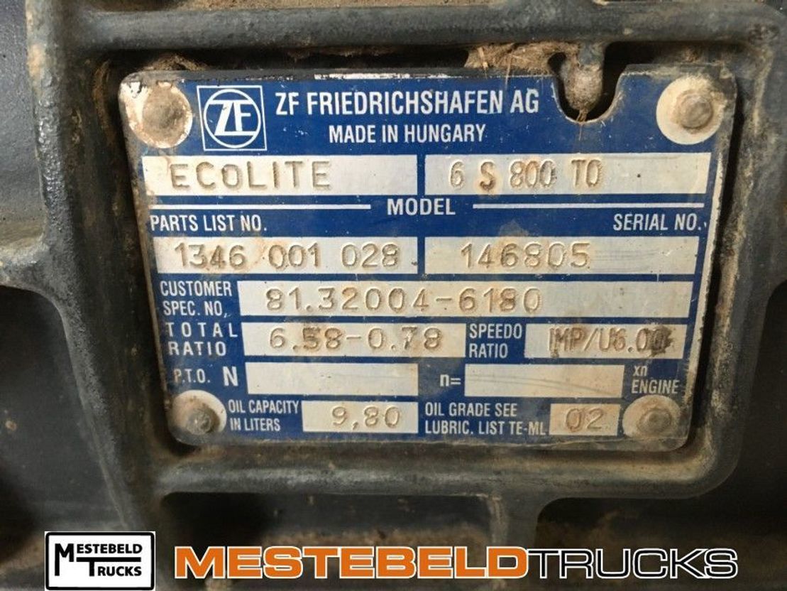 MAN Versnellingsbak 6 S 800 TO - Caixa de velocidade por Camião: foto 5 MAN Versnellingsbak 6 S 800 TO - Caixa de velocidade por Camião: foto 5