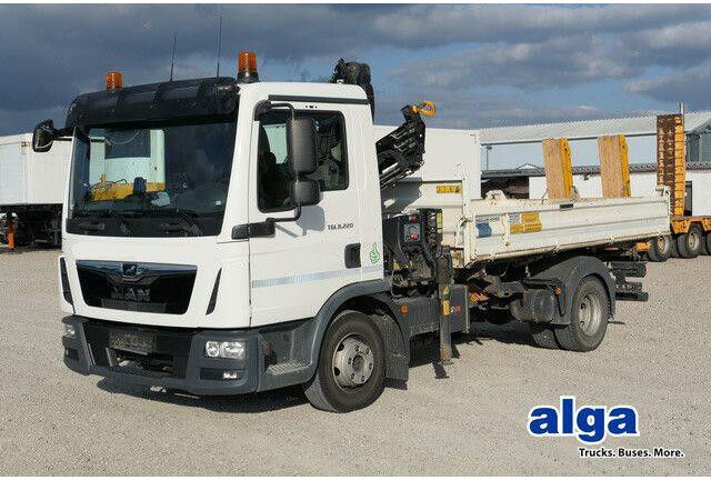 MAN 8.220 TGL BB, Hiab 055 BS-2, Greifer, AHK, Funk - Camião basculante: foto 1 MAN 8.220 TGL BB, Hiab 055 BS-2, Greifer, AHK, Funk - Camião basculante: foto 1