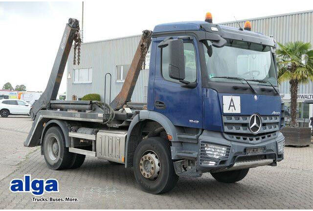 Mercedes-Benz 1832 K Arocs 4x2, Hiab SLT 140, teleskop., Klima - Camião com sistema de cabo: foto 1 Mercedes-Benz 1832 K Arocs 4x2, Hiab SLT 140, teleskop., Klima - Camião com sistema de cabo: foto 1