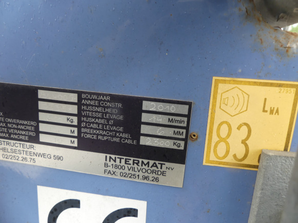 Equipamento de construção Monte charge tractable Intermat BL400G: foto 8