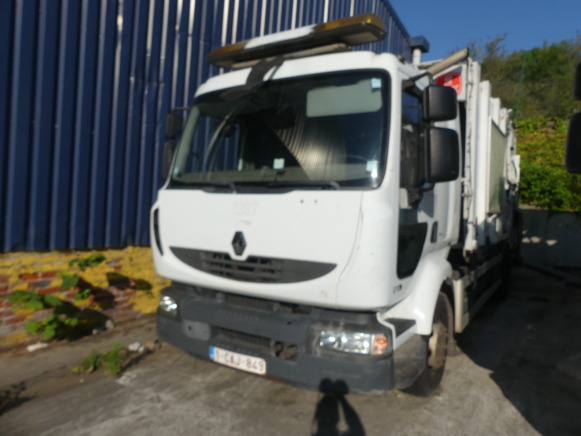 REF:1387 - Camion poubelle Renault Midlum 270DXI (2011-189.728 km) - Caminhão de lixo: foto 1 REF:1387 - Camion poubelle Renault Midlum 270DXI (2011-189.728 km) - Caminhão de lixo: foto 1