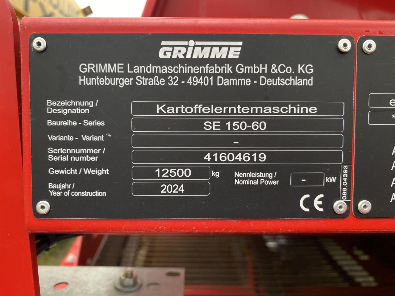 Grimme SE 150/60 NB - Colheitadeira de batatas: foto 5 Grimme SE 150/60 NB - Colheitadeira de batatas: foto 5