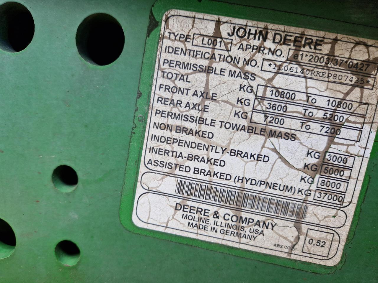 Trator John Deere 6140R: foto 15