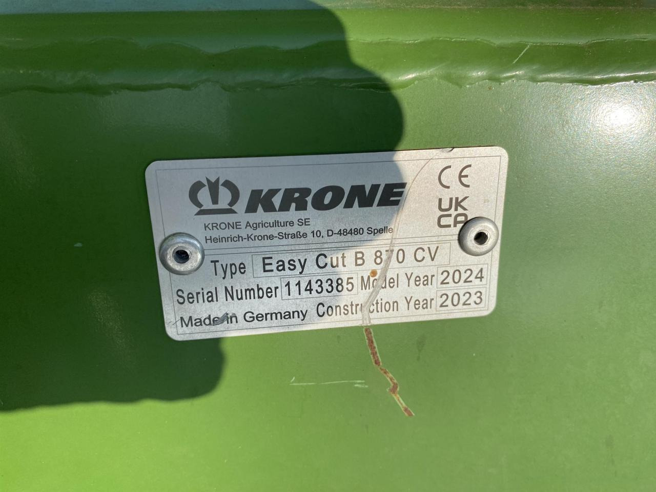 Krone EC B 870 CV - Gadanheira: foto 5 Krone EC B 870 CV - Gadanheira: foto 5