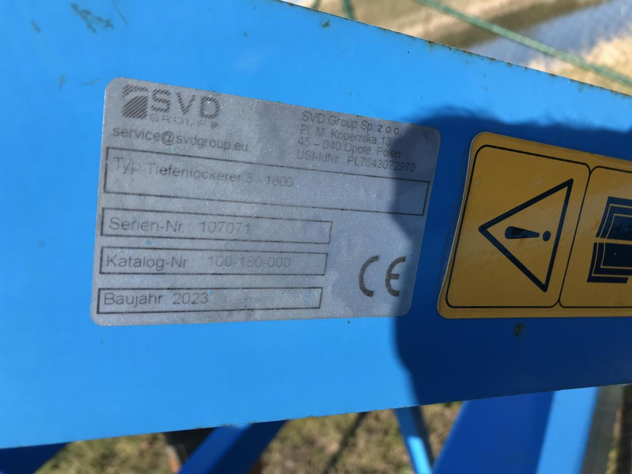 SVD Tiefenlockerer 3-1800 - Cultivador: foto 5 SVD Tiefenlockerer 3-1800 - Cultivador: foto 5
