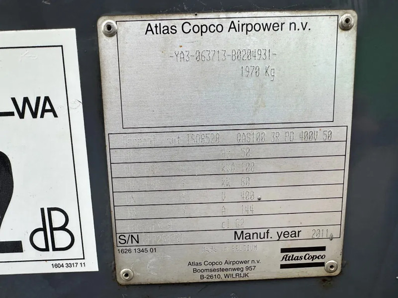 Atlas-Copco QAS 100 Perkins Leroy Somer 100 kVA Silent Rental generatorset - Gerador elétrico: foto 2 Atlas-Copco QAS 100 Perkins Leroy Somer 100 kVA Silent Rental generatorset - Gerador elétrico: foto 2
