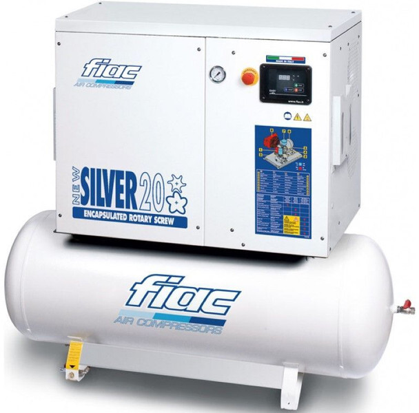 Fiac New Silver 20 / 300 Silent 15 kW 1900 L / min 10 Bar Elektrische Schroefcompressor met ketel - Compressor de ar: foto 1 Fiac New Silver 20 / 300 Silent 15 kW 1900 L / min 10 Bar Elektrische Schroefcompressor met ketel - Compressor de ar: foto 1