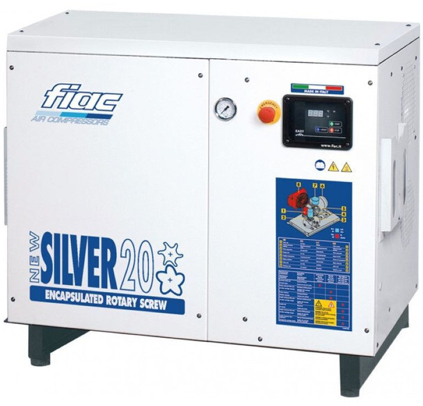 Fiac New Silver 20 Silent 15 kW 1900 L / min 10 Bar Elektrische Schroefcompressor - Compressor de ar: foto 1 Fiac New Silver 20 Silent 15 kW 1900 L / min 10 Bar Elektrische Schroefcompressor - Compressor de ar: foto 1