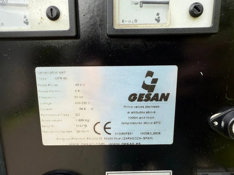 GESAN DPR 60 Perkins Leroy Somer 60 kVA Silent Rental generatorset - Gerador elétrico: foto 5 GESAN DPR 60 Perkins Leroy Somer 60 kVA Silent Rental generatorset - Gerador elétrico: foto 5