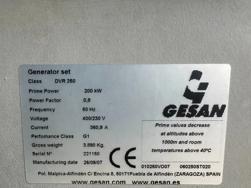 GESAN DVR 250 Volvo Stamford 275 kVA Silent Rental generatorset - Gerador elétrico: foto 3 GESAN DVR 250 Volvo Stamford 275 kVA Silent Rental generatorset - Gerador elétrico: foto 3