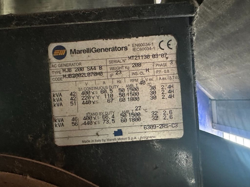 Gerador elétrico Iveco Marelli 40 KVA Supersilent generatorset in 8 ft container: foto 13