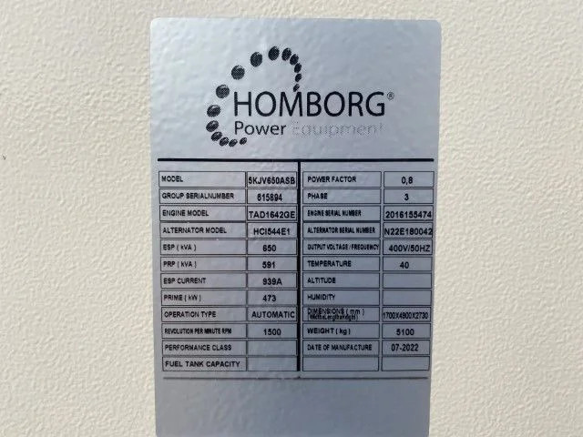 Gerador elétrico novo Volvo TAD 1642 GE Stamford 650 kVA Supersilent generatorset New !: foto 11