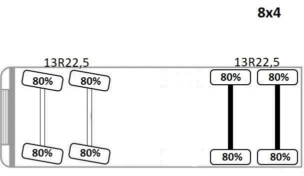 Camião basculante, Camião grua Iveco TRAKKER 450 * FASSI F215A.0.22 + FUNK / 8x4 *TOP: foto 13