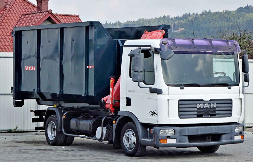 MAN TGL 7.150 Abrollkipper + Kran !! MAN TGL 7.150 Abrollkipper + Kran !! - Camião grua, Camião polibenne: foto 3 MAN TGL 7.150 Abrollkipper + Kran !! MAN TGL 7.150 Abrollkipper + Kran !! - Camião grua, Camião polibenne: foto 3