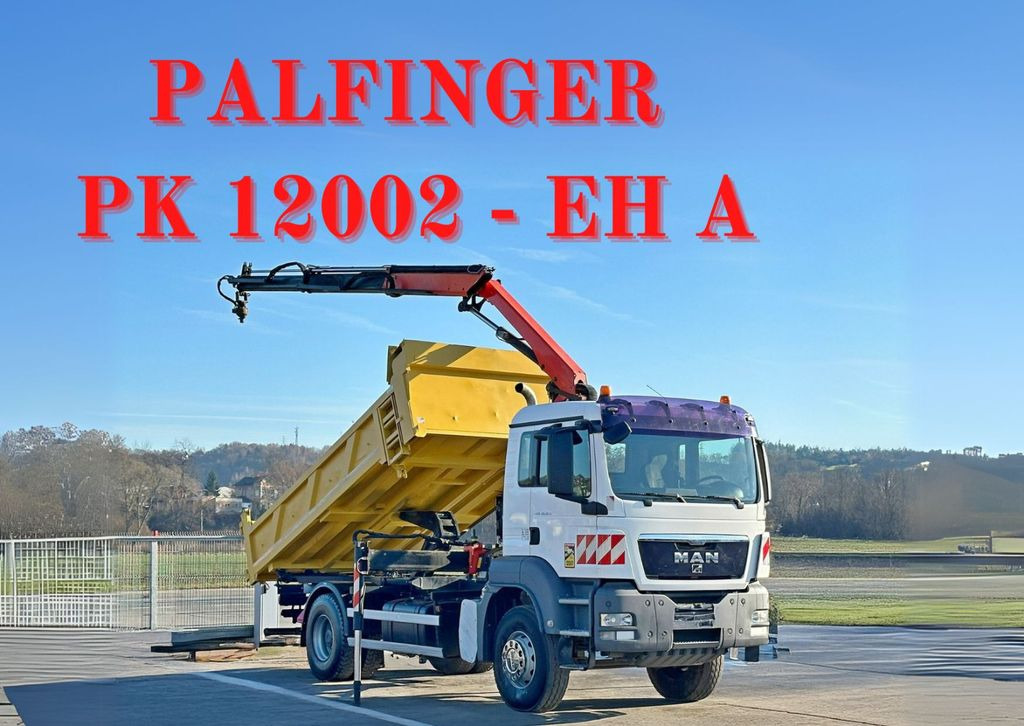 MAN TGS 18.320 * PK 12002 - EH A + FUNK * TOPZUSTAND - Camião basculante, Camião grua: foto 1 MAN TGS 18.320 * PK 12002 - EH A + FUNK * TOPZUSTAND - Camião basculante, Camião grua: foto 1