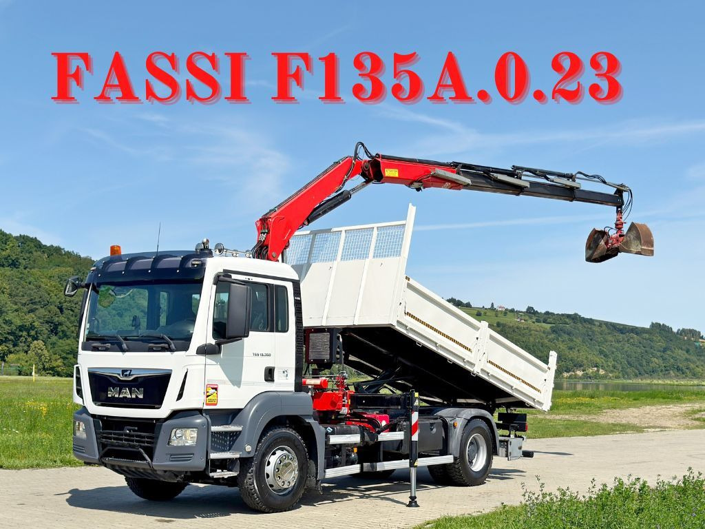 MAN TGS 18.360 * FASSI F135A.0.23 + FUNK * TOP - Camião basculante, Camião grua: foto 1 MAN TGS 18.360 * FASSI F135A.0.23 + FUNK * TOP - Camião basculante, Camião grua: foto 1