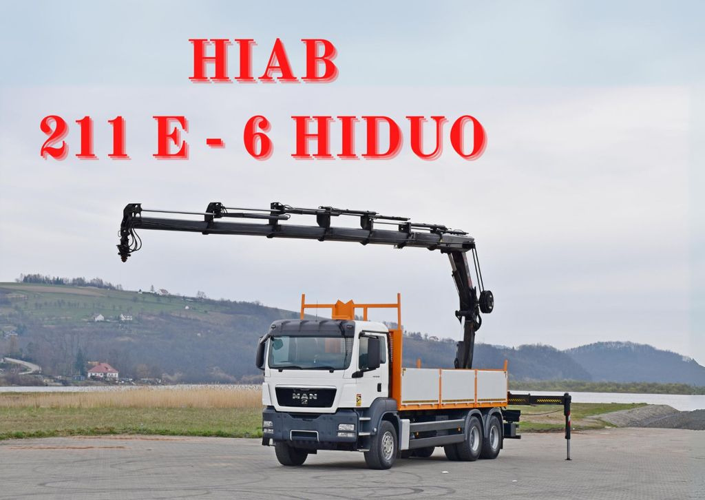 MAN TGS 26.360* HIAB 211 E-6 HIDUO / FUNK * 6x4 - Camião grua, Camião de caixa aberta/ Plataforma: foto 1 MAN TGS 26.360* HIAB 211 E-6 HIDUO / FUNK * 6x4 - Camião grua, Camião de caixa aberta/ Plataforma: foto 1