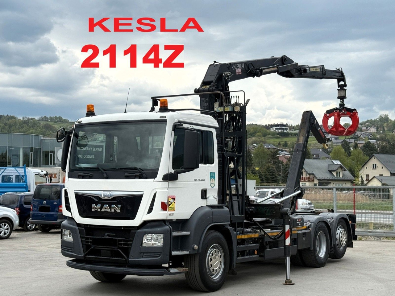MAN TGS 26.400 Abrollkipper* KESLA 2114Z* TOP - Camião polibenne, Camião grua: foto 1 MAN TGS 26.400 Abrollkipper* KESLA 2114Z* TOP - Camião polibenne, Camião grua: foto 1