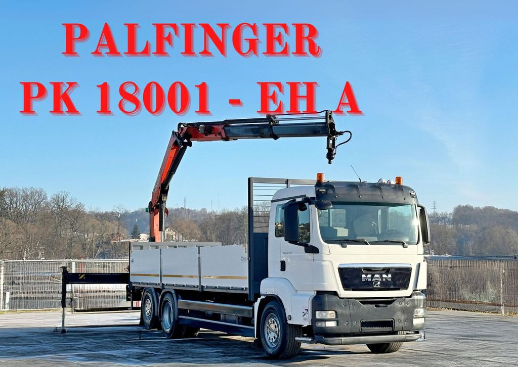 MAN TGS 26.440* PK 18001 - EH A + FUNK* TOPZUSTAND - Camião grua, Camião de caixa aberta/ Plataforma: foto 1 MAN TGS 26.440* PK 18001 - EH A + FUNK* TOPZUSTAND - Camião grua, Camião de caixa aberta/ Plataforma: foto 1