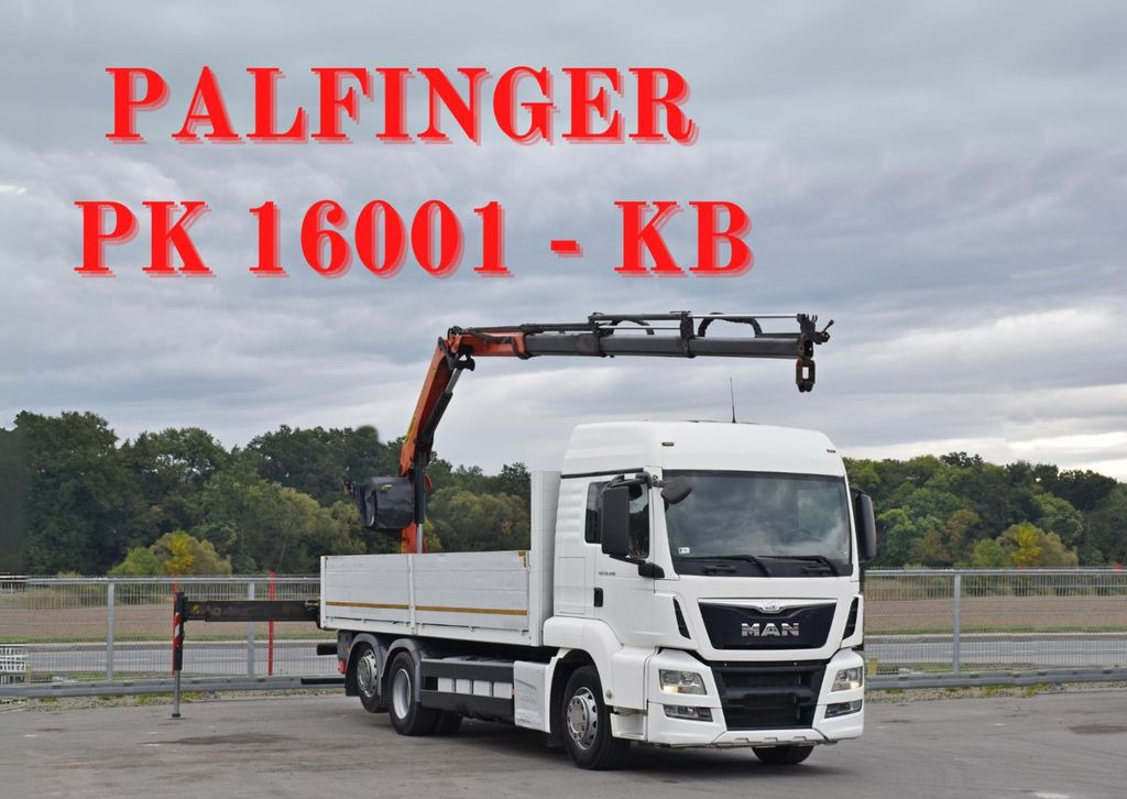 MAN TGS 26.440 * PRITSCHE 6,90 m + PK 16001 - K MAN TGS 26.440 * PRITSCHE 6,90 m + PK 16001 - K - Camião grua, Camião de caixa aberta/ Plataforma: foto 1 MAN TGS 26.440 * PRITSCHE 6,90 m + PK 16001 - K MAN TGS 26.440 * PRITSCHE 6,90 m + PK 16001 - K - Camião grua, Camião de caixa aberta/ Plataforma: foto 1