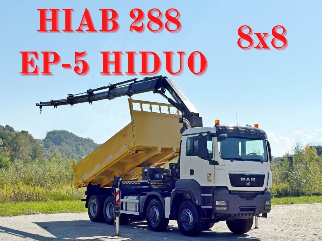 MAN TGS 32.510 * HIAB 288 EP - 5HIDUO/ FUNK * 8x8 - Camião grua: foto 1 MAN TGS 32.510 * HIAB 288 EP - 5HIDUO/ FUNK * 8x8 - Camião grua: foto 1