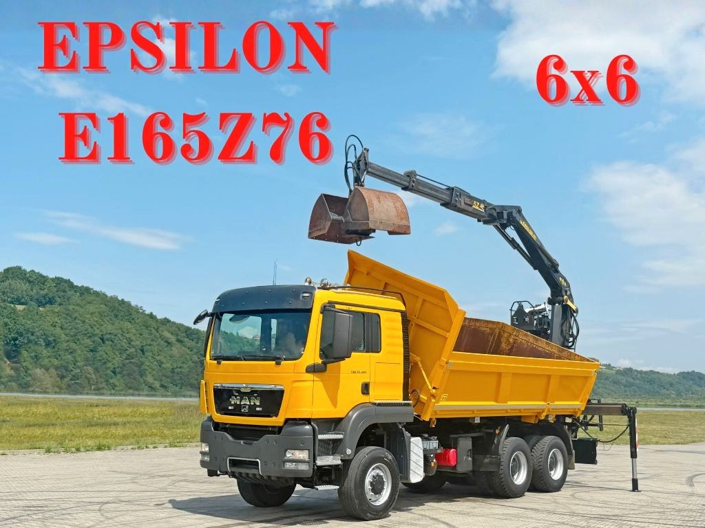 MAN TGS 33.480*KIPPER 5,10m * EPSILON E165Z76* 6x6 MAN TGS 33.480*KIPPER 5,10m * EPSILON E165Z76* 6x6 - Camião grua, Camião basculante: foto 1 MAN TGS 33.480*KIPPER 5,10m * EPSILON E165Z76* 6x6 MAN TGS 33.480*KIPPER 5,10m * EPSILON E165Z76* 6x6 - Camião grua, Camião basculante: foto 1