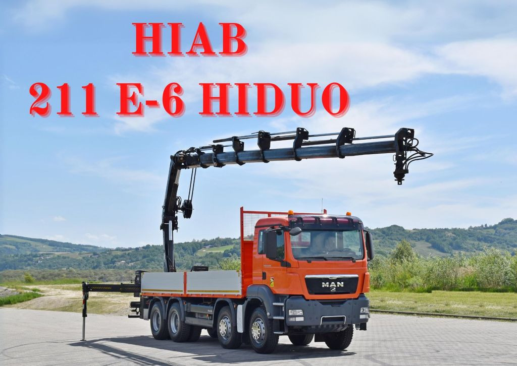 MAN TGS 35.440 * HIAB 211 E-6 HIDUO +FUNK / 8x4 - Camião grua, Camião de caixa aberta/ Plataforma: foto 1 MAN TGS 35.440 * HIAB 211 E-6 HIDUO +FUNK / 8x4 - Camião grua, Camião de caixa aberta/ Plataforma: foto 1