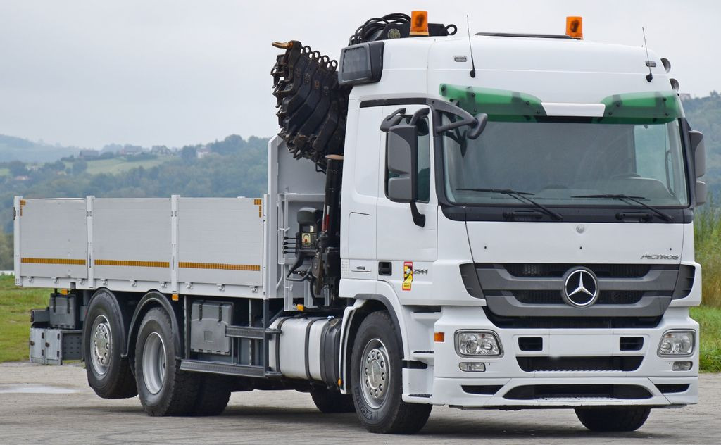 Mercedes-Benz ACTROS 2544 * HIAB 377 E - 8 HIPRO + FUNK* TOP - Camião grua, Camião de caixa aberta/ Plataforma: foto 4 Mercedes-Benz ACTROS 2544 * HIAB 377 E - 8 HIPRO + FUNK* TOP - Camião grua, Camião de caixa aberta/ Plataforma: foto 4