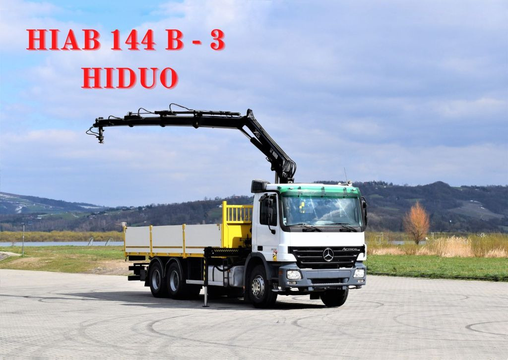 Mercedes-Benz ACTROS 2632 * HIAB 144B-3HIDUO+FUNK / 6x4 Mercedes-Benz ACTROS 2632 * HIAB 144B-3HIDUO+FUNK / 6x4 - Camião grua, Camião de caixa aberta/ Plataforma: foto 1 Mercedes-Benz ACTROS 2632 * HIAB 144B-3HIDUO+FUNK / 6x4 Mercedes-Benz ACTROS 2632 * HIAB 144B-3HIDUO+FUNK / 6x4 - Camião grua, Camião de caixa aberta/ Plataforma: foto 1