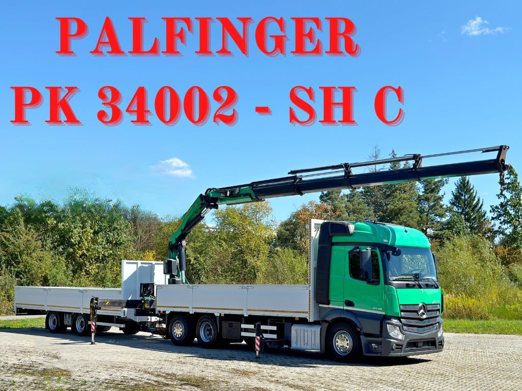 Mercedes-Benz ACTROS 2654* PK 34002 - SH C/FUNK+Anhänger* TOP - Camião grua: foto 1 Mercedes-Benz ACTROS 2654* PK 34002 - SH C/FUNK+Anhänger* TOP - Camião grua: foto 1