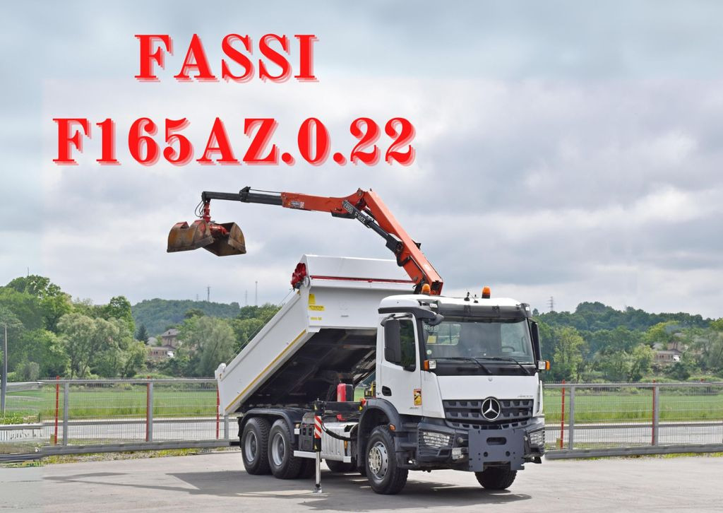 Mercedes-Benz AROCS 2635* FASSI F165AZ.0.22 + FUNK * 6x4 Mercedes-Benz AROCS 2635* FASSI F165AZ.0.22 + FUNK * 6x4 - Camião grua, Camião basculante: foto 1 Mercedes-Benz AROCS 2635* FASSI F165AZ.0.22 + FUNK * 6x4 Mercedes-Benz AROCS 2635* FASSI F165AZ.0.22 + FUNK * 6x4 - Camião grua, Camião basculante: foto 1