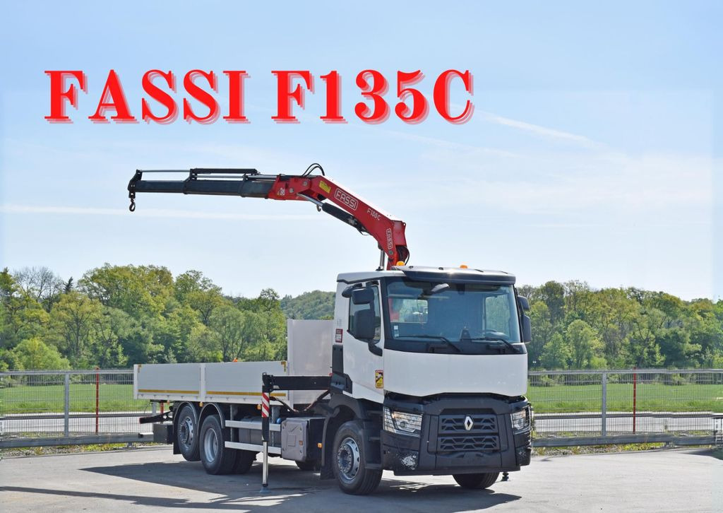 Renault C 380 * PRITSCHE 7,05 m* FASSI F 135C + FUNK Renault C 380 * PRITSCHE 7,05 m* FASSI F 135C + FUNK - Camião grua: foto 1 Renault C 380 * PRITSCHE 7,05 m* FASSI F 135C + FUNK Renault C 380 * PRITSCHE 7,05 m* FASSI F 135C + FUNK - Camião grua: foto 1