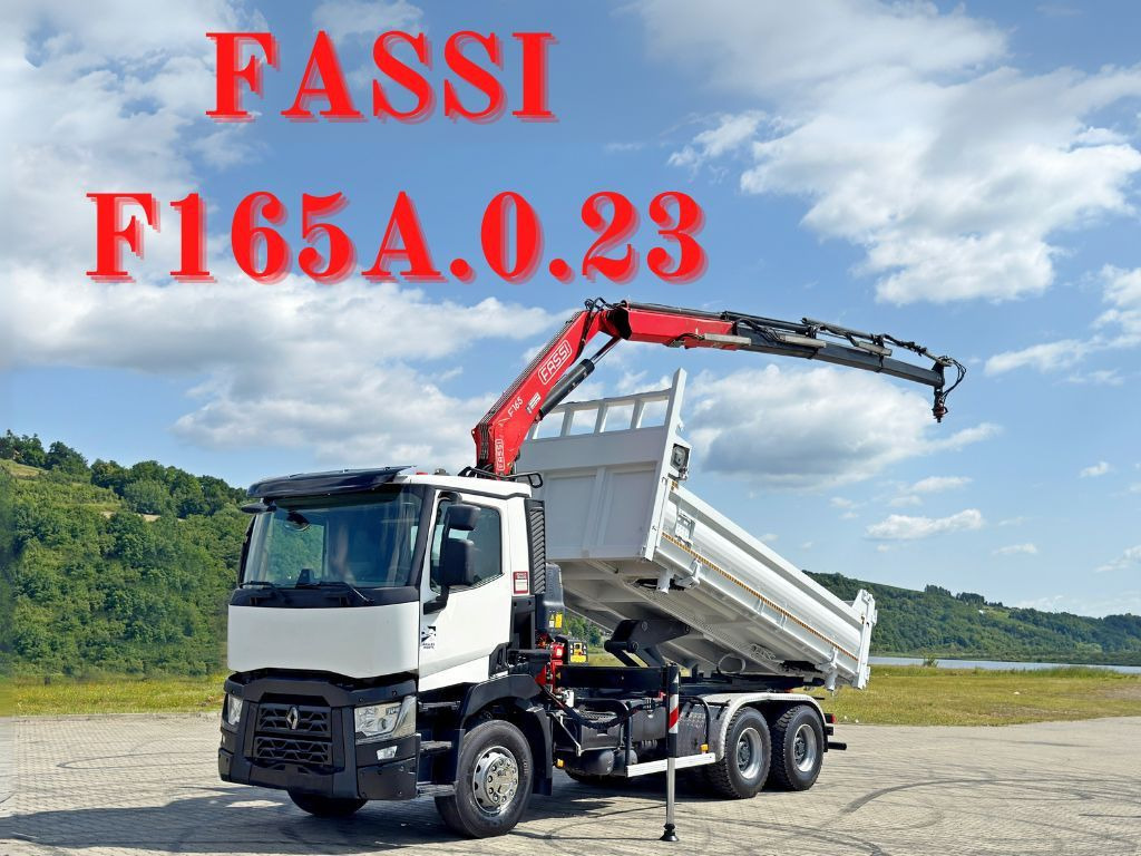 Renault C 430 * FASSI F165A.0.23 + FUNK * 6x4 - Camião basculante, Camião grua: foto 1 Renault C 430 * FASSI F165A.0.23 + FUNK * 6x4 - Camião basculante, Camião grua: foto 1