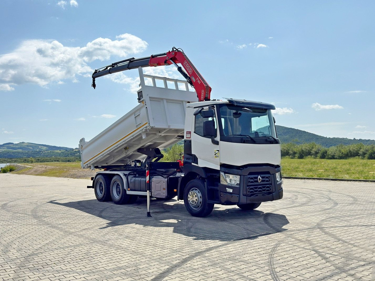 Renault C 430 * FASSI F165A.0.23 + FUNK * 6x4 - Camião basculante, Camião grua: foto 2 Renault C 430 * FASSI F165A.0.23 + FUNK * 6x4 - Camião basculante, Camião grua: foto 2