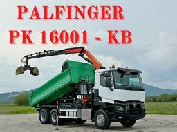 Renault C 430 *KIPPER 5,10 m + PK 16001 - K B* 6x4 - Camião basculante, Camião grua: foto 1 Renault C 430 *KIPPER 5,10 m + PK 16001 - K B* 6x4 - Camião basculante, Camião grua: foto 1