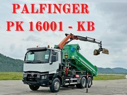 Renault C 430 *KIPPER 5,10 m + PK 16001 - K B* 6x4 - Camião grua: foto 1 Renault C 430 *KIPPER 5,10 m + PK 16001 - K B* 6x4 - Camião grua: foto 1