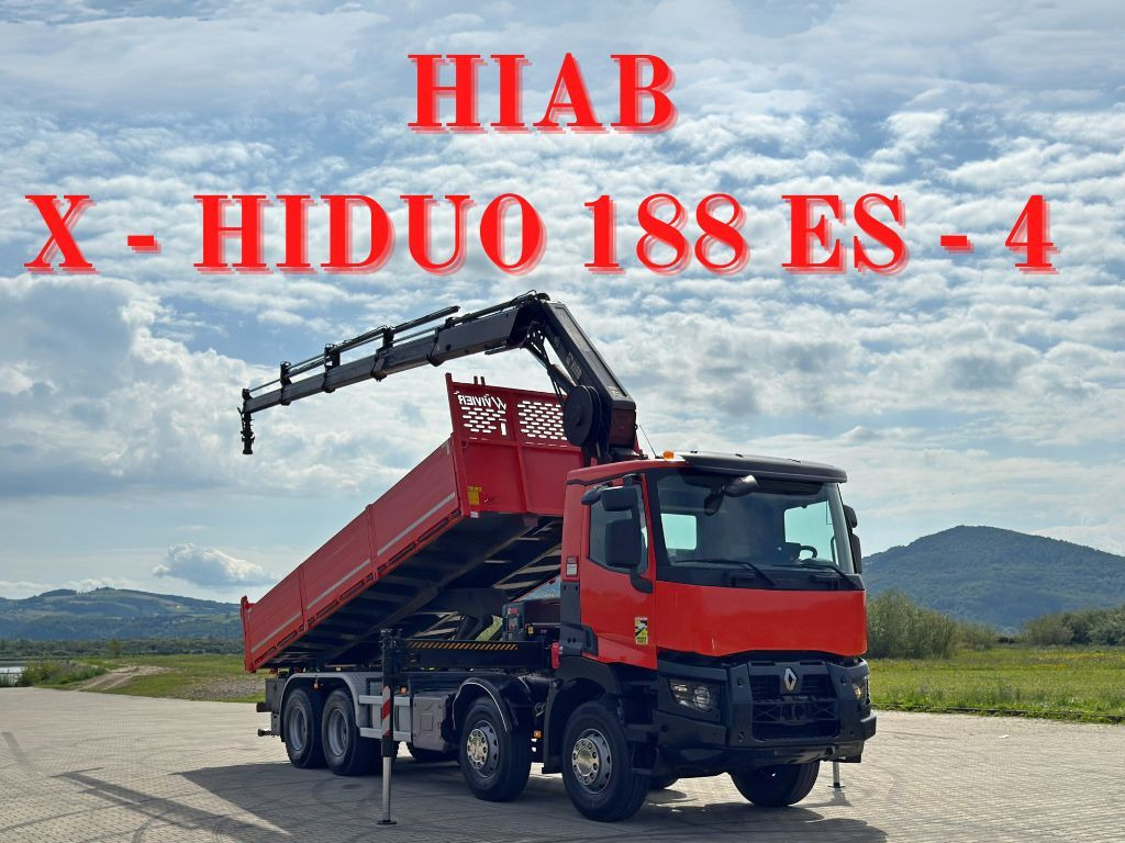 Renault C 430 *KIPPER 6,80m* HIAB X-HIDUO 188 ES-4 * 8x4 - Camião basculante, Camião grua: foto 1 Renault C 430 *KIPPER 6,80m* HIAB X-HIDUO 188 ES-4 * 8x4 - Camião basculante, Camião grua: foto 1