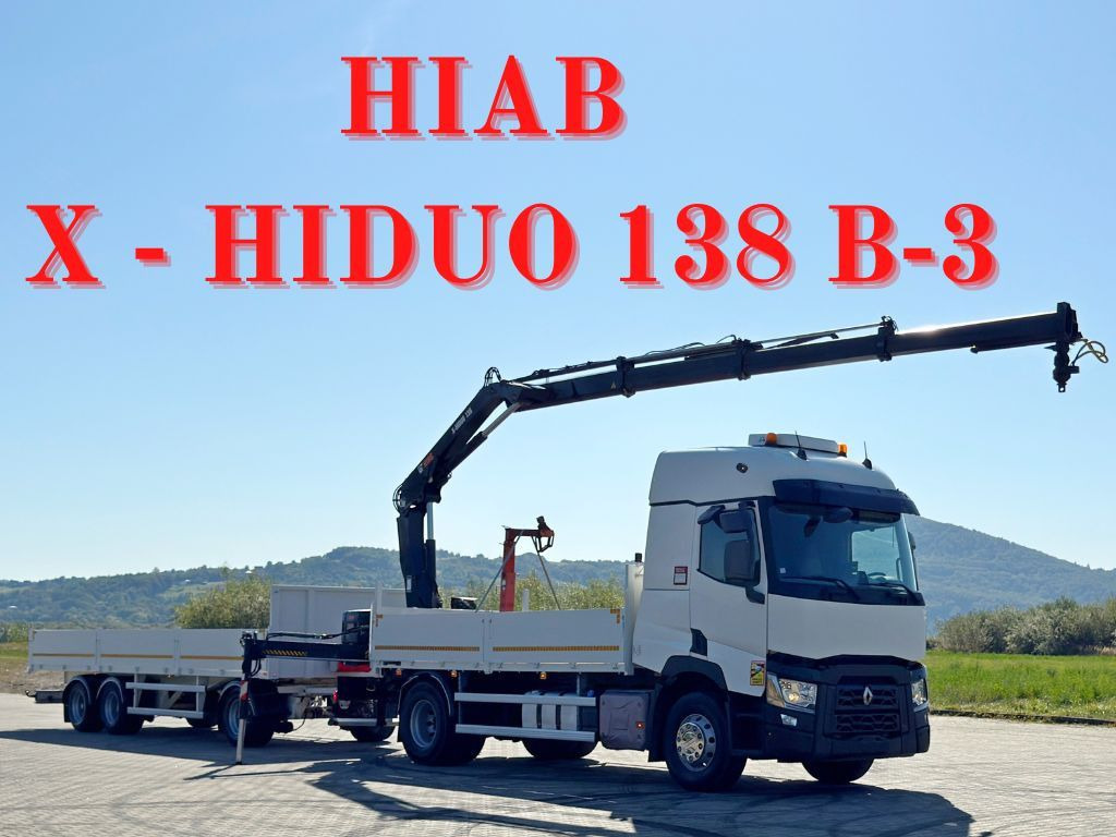 Renault C 440* HIAB X-HIDUO 138 B-3 + FUNK + Anhänger - Camião grua: foto 1 Renault C 440* HIAB X-HIDUO 138 B-3 + FUNK + Anhänger - Camião grua: foto 1