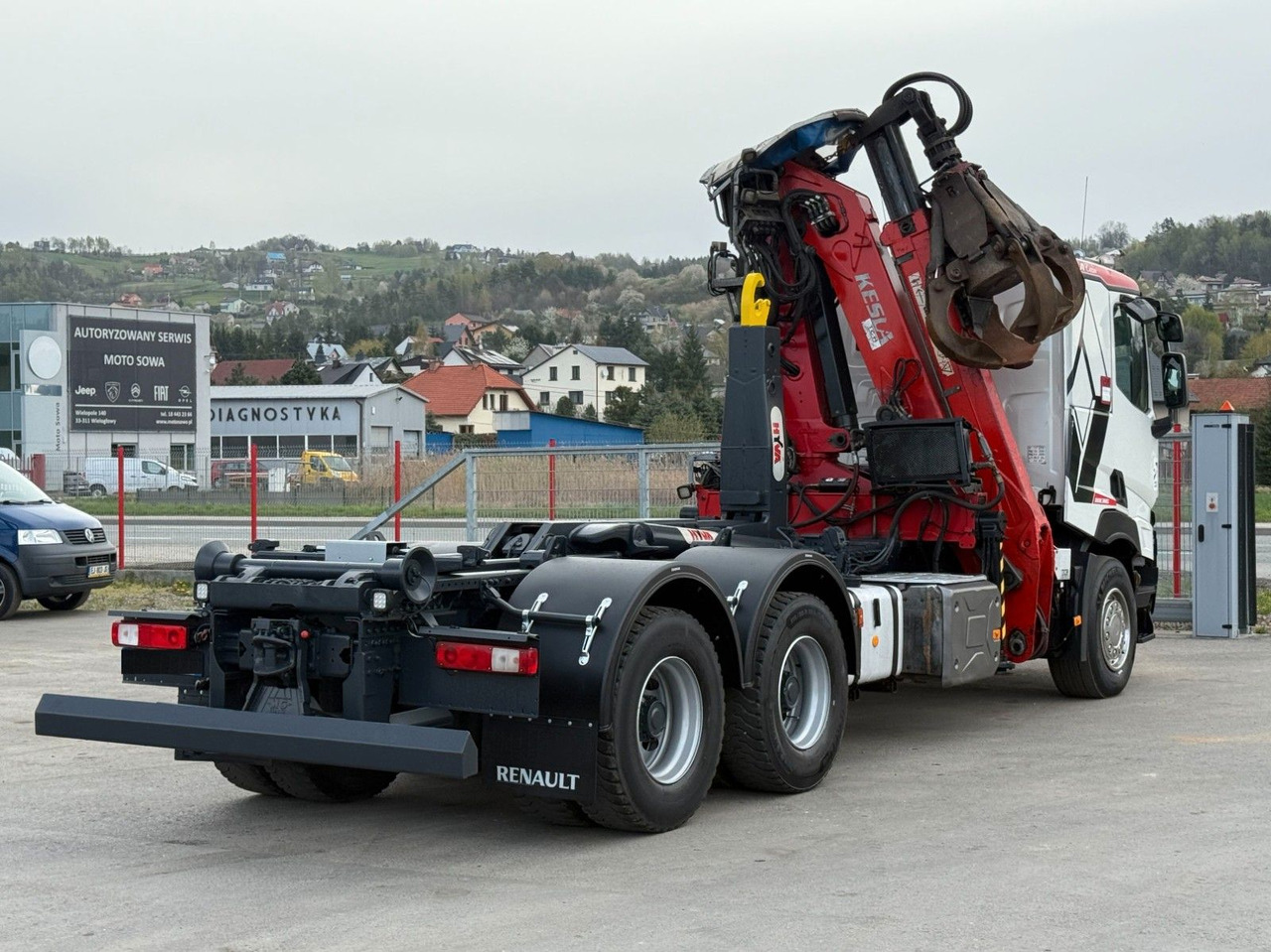 Camião polibenne, Camião grua Renault C520 * ABROLLKIPPER 4,80 m * KESLA * 6x4!: foto 6