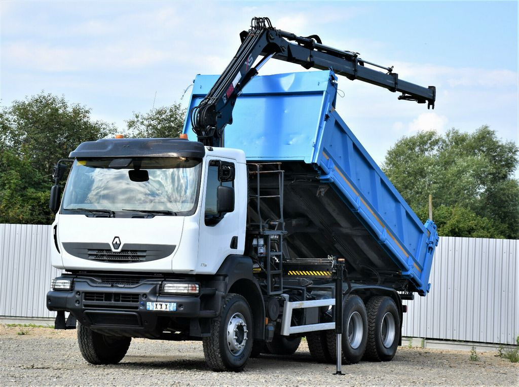 Renault KERAX 370 DXI* HIAB 122B-3 HIDUO/FUNK * 6x4 - Camião basculante, Camião grua: foto 1 Renault KERAX 370 DXI* HIAB 122B-3 HIDUO/FUNK * 6x4 - Camião basculante, Camião grua: foto 1