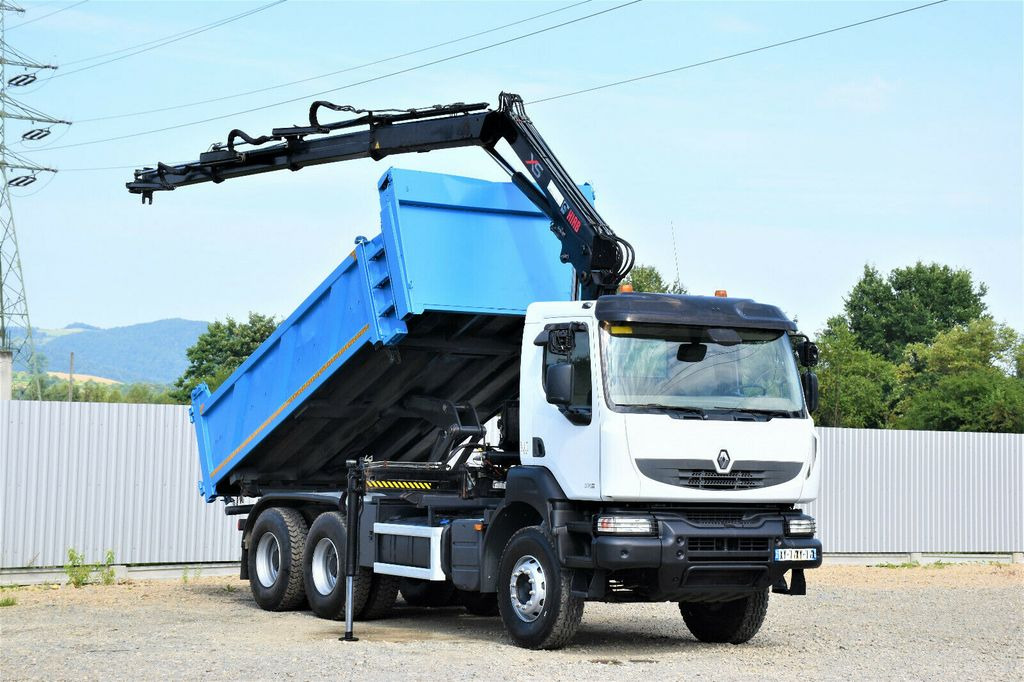 Renault KERAX 370 DXI* HIAB 122B-3 HIDUO/FUNK * 6x4 - Camião grua, Camião basculante: foto 1 Renault KERAX 370 DXI* HIAB 122B-3 HIDUO/FUNK * 6x4 - Camião grua, Camião basculante: foto 1