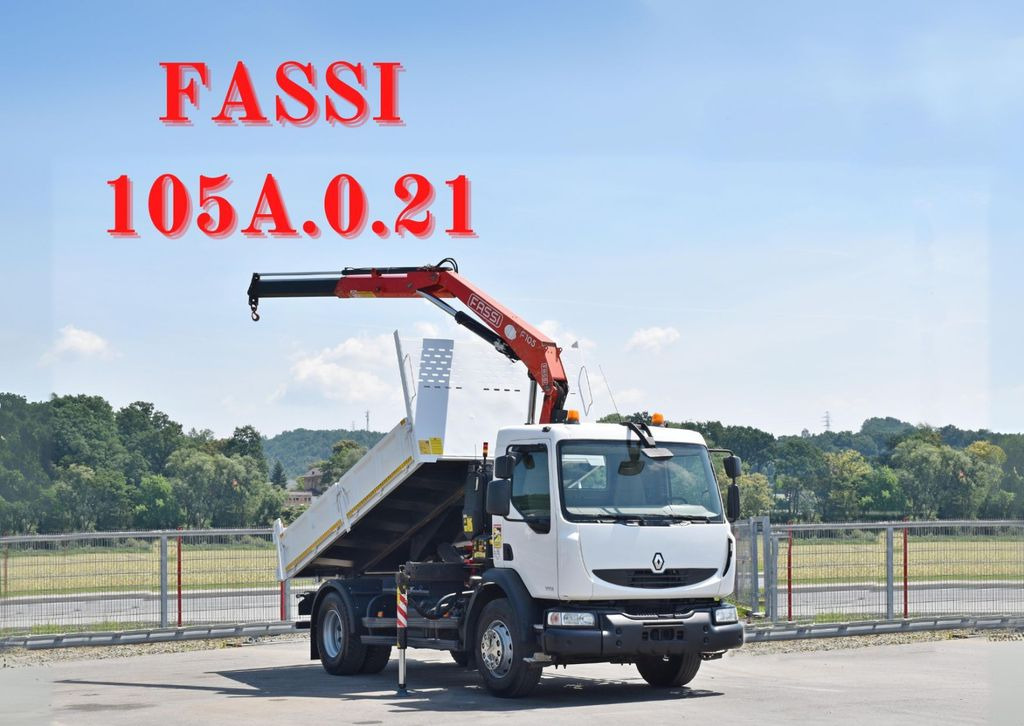 Renault MIDLUM 300 DXI * FASSI F105A.0.21 + PILOT* TOP - Camião grua, Camião basculante: foto 1 Renault MIDLUM 300 DXI * FASSI F105A.0.21 + PILOT* TOP - Camião grua, Camião basculante: foto 1