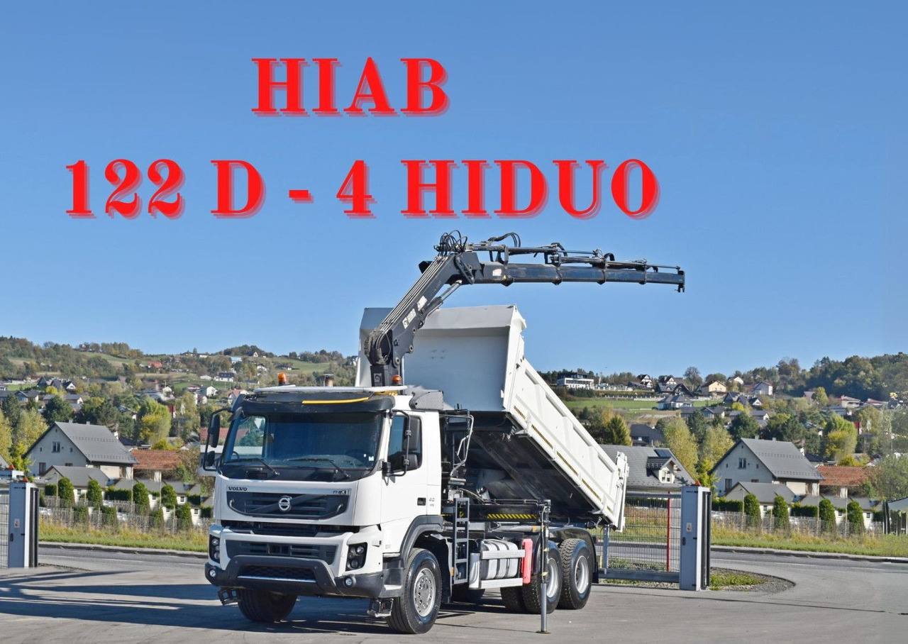 Volvo FMX 410 Kipper 5,20m*HIAB 122 D-4 HIDUO/FUNK*6x4 - Camião grua: foto 1 Volvo FMX 410 Kipper 5,20m*HIAB 122 D-4 HIDUO/FUNK*6x4 - Camião grua: foto 1