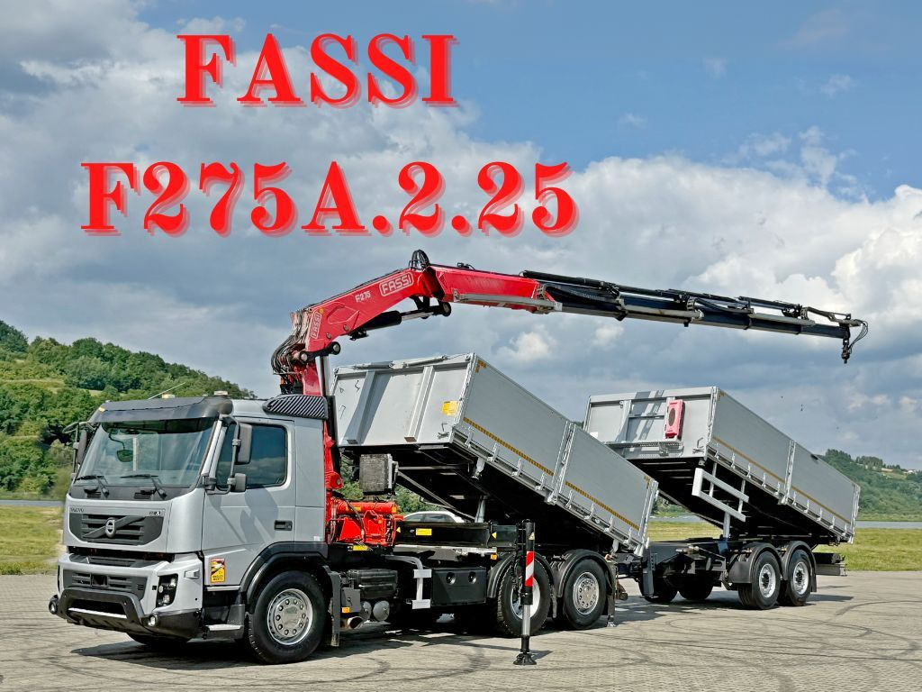 Volvo FMX 420* FASSI F275.2.25 + FUNK + Anhänger / TOP - Camião basculante, Camião grua: foto 1 Volvo FMX 420* FASSI F275.2.25 + FUNK + Anhänger / TOP - Camião basculante, Camião grua: foto 1