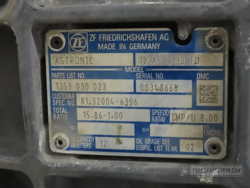 MAN Gearbox & Clutch Parts Versnellingsbak 12AS2130TD - Caixa de velocidade por Camião: foto 3 MAN Gearbox & Clutch Parts Versnellingsbak 12AS2130TD - Caixa de velocidade por Camião: foto 3