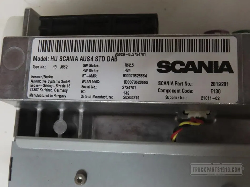 Scania 2819281 | Radio navigation - Sistema elétrico por Camião: foto 3 Scania 2819281 | Radio navigation - Sistema elétrico por Camião: foto 3