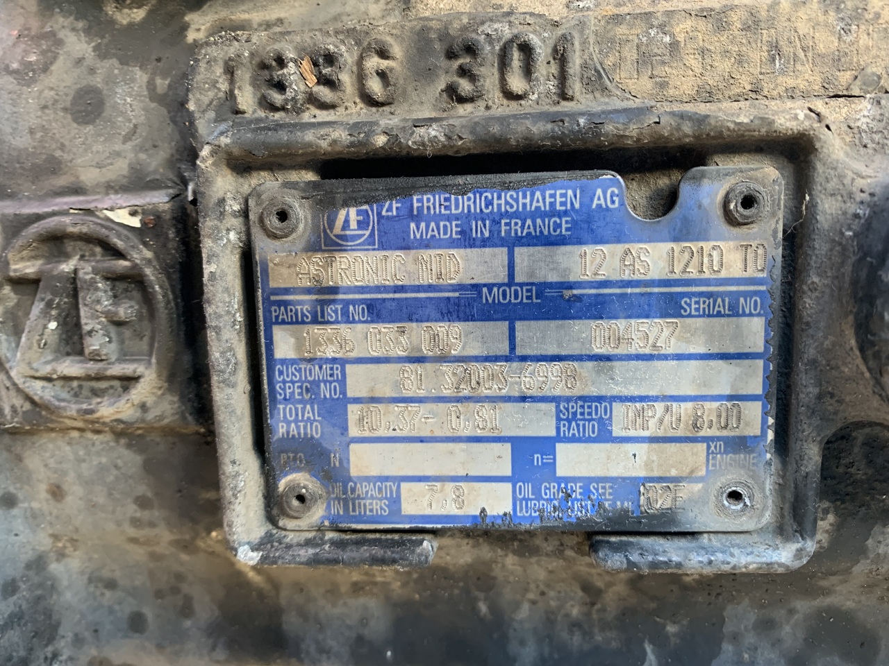 12AS1210TO MAN TGL - Caixa de velocidade por Camião: foto 2 12AS1210TO MAN TGL - Caixa de velocidade por Camião: foto 2
