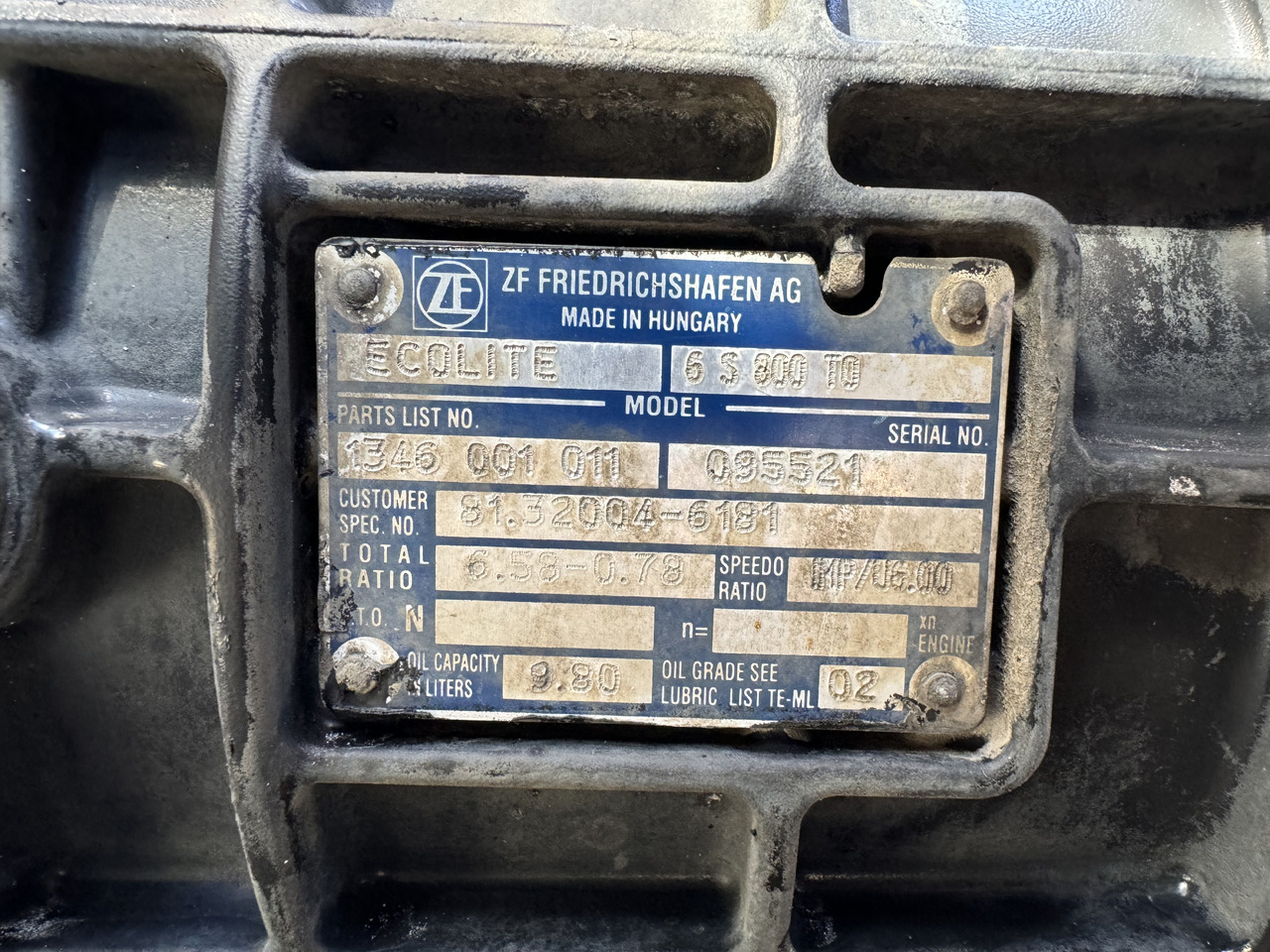 GEARBOX MAN TGL ZF 6S800 - Caixas de velocidade e peças: foto 3 GEARBOX MAN TGL ZF 6S800 - Caixas de velocidade e peças: foto 3
