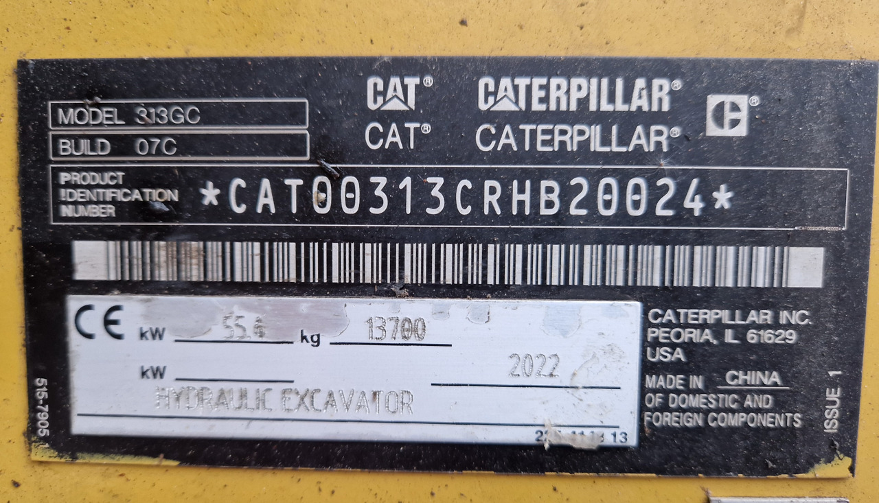 Escavadora de rastos CATERPILLAR 313GC: foto 13