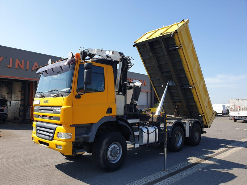 DAF CF GINAF X3335 S 6x6 DUMP TRUCK+HDS ATLAS 1460 HYDROBORD - Camião basculante, Camião grua: foto 2 DAF CF GINAF X3335 S 6x6 DUMP TRUCK+HDS ATLAS 1460 HYDROBORD - Camião basculante, Camião grua: foto 2